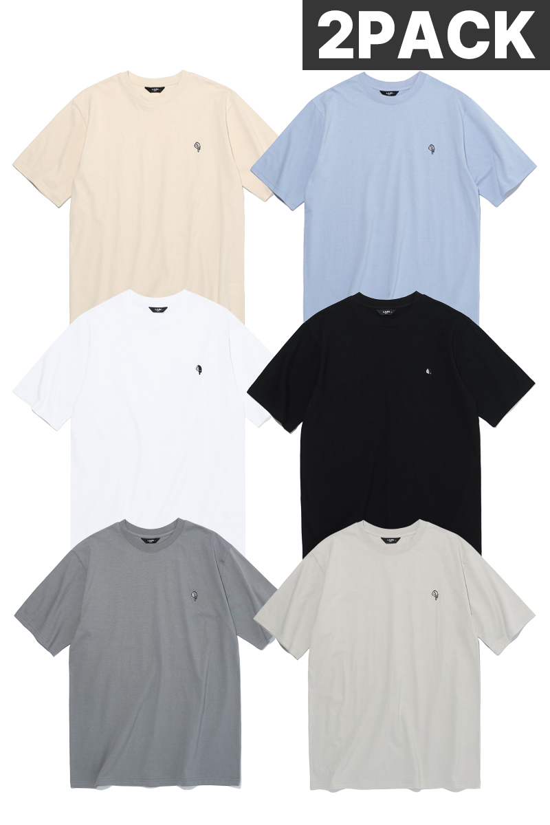 [2PACK] OVERFIT MARSHMALLOW POINT SHORT-SLEEVED T-6COLOR